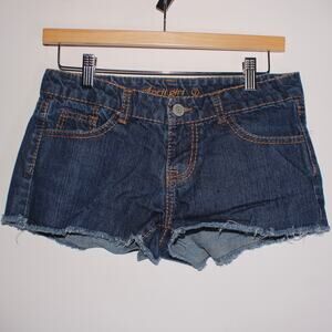Y2K April Girl Denim 100% Cotton Lowrise Micro Shorts With Slight Distressing 7